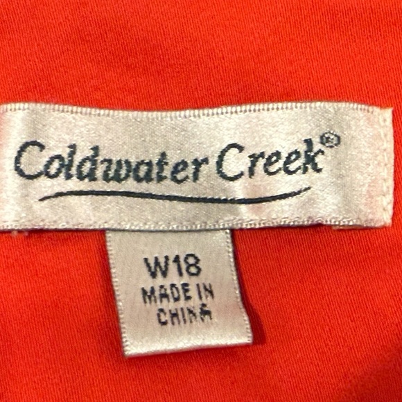 COLDWATER CREEK Vibrant Orange Short Sleeve Blazer Jacket Women's Size 18W - Picture 8 of 9